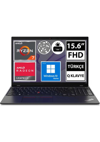 LENOVO 15.6" L15 21C7002LTX RYZEN 7 5785U-16GB RAM-512GB M2 NVME-W11 PRO DG