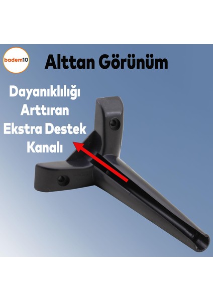 Piko Lüks Mobilya Kanepe Sehpa Tv Ünitesi Koltuk Ayağı 19 cm Siyah Baza Ayakları fiyatları