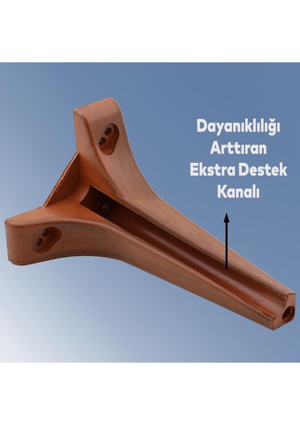 Sedef Lüks Mobilya Kanepe Sehpa Tv Ünitesi Koltuk Ayağı 19 cm Ahşap Desenli Kahverengi Baza Ayakları