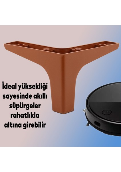 Sedef Lüks Mobilya Kanepe Sehpa Tv Ünitesi Koltuk Ayağı 10 cm Kahverengi Baza Ayakları fırsatları