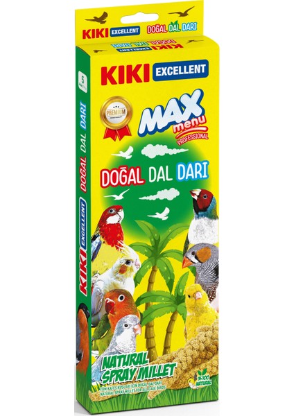 Kıkı Excellent Kuş Doğal Dal Darı 5 Adet KB301