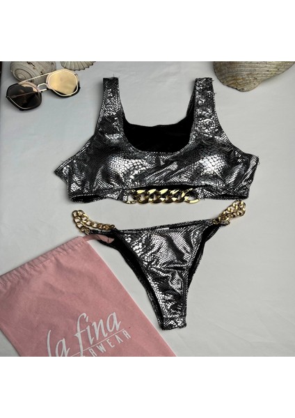 La Fina Bianca Gri Bikini Set