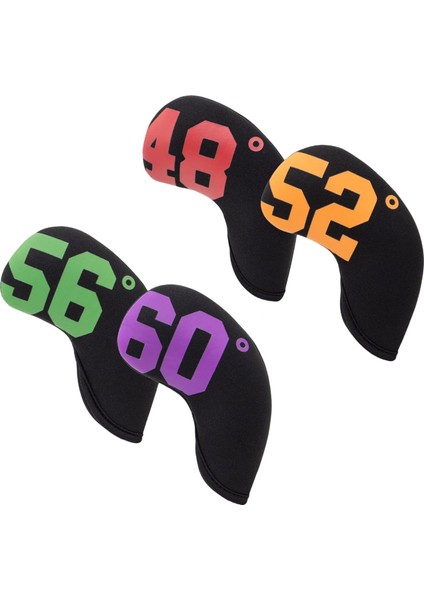 4 Adet Golf Demir Headcover Neopren Neopren Taşıma Olmayan Anti -Scratch Siyah (Yurt Dışından)
