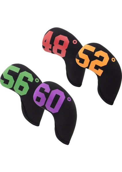 4 Adet Golf Demir Headcover Neopren Neopren Taşıma Olmayan Anti -Scratch Siyah (Yurt Dışından)