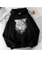 Tiger Girl Siyah Unisex Kapüşonlu Oversize Sweatshirt Hoodie 2