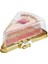 Plastik Üçgen Pasta Kutusu Gold 15,1X12,6X12,5 cm ( 40 Adet ) 1