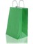 Çanta Beyaz Kraft 25X31X12 cm Burgu Sap Yeşil 50 Adetli Paket 1