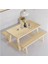 Doğal Ahşap Masif Yemek Masası & Bench 2