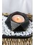2'li Prizma Siyah Üstü Sarı Yaldızlı Tealight Mumluk Seti • Oval Sunum Tepsili 1