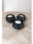 3'lü Prizma Siyah Tealight Mumluk Seti • 3 Adet Tealight Mum 1