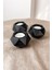 3'lü Prizma Siyah Tealight Mumluk Seti • 3 Adet Tealight Mum 2