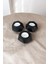 3'lü Prizma Siyah Tealight Mumluk Seti • 3 Adet Tealight Mum 3