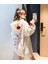 Özel Üretim Kapüşonlu Tam Fermuarlı Red Rose Baskılı Pamuk Süper Oversize Kadın Sweatshirt 2