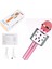 WS-858 Profesyonel Ses Kaydı Yapabilen Eğlenceli Karaoke Mikrofon WS858 Pembe 2