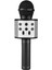 WS-858 Siyah Karaoke Mikrofon Bluetooth Hoparlör Aux USB Mikro Sd Kart Girişli 1