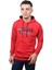 Erkek Power Kırmızı Kapüşonlu Sweatshirt -204 3
