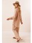 Kadın Bej Oversize Alt-Üst Ikili Örme Takım HZL23W-BD158581 4