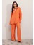 Kadın Oranj Oversize Alt-Üst Ikili Örme Takım HZL23W-BD158581 3