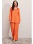 Kadın Oranj Oversize Alt-Üst Ikili Örme Takım HZL23W-BD158581 4