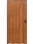 130 x 215 Ceviz Renk Camsız Pvc Akordiyon Katlanır Kapı - Frnakmodel-25 2
