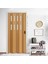 102 x 215 Meşe Renk Camlı Pvc Akordiyon Katlanır Kapı - Frnakmodel-49 1