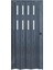 130 x 215 Antrasit Renk Camlı Pvc Akordiyon Katlanır Kapı - Frnakmodel-57 2