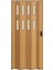 130 x 215 Meşe Renk Camlı Pvc Akordiyon Katlanır Kapı - Frnakmodel-59 2
