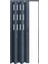160 x 215 Antrasit Renk Camlı Pvc Akordiyon Katlanır Kapı - Frnakmodel-102 3