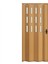160 x 215 Meşe Renk Camlı Pvc Akordiyon Katlanır Kapı - Frnakmodel-104 2