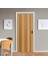 87 x 230 Meşe Renk Camsız Pvc Akordiyon Katlanır Kapı - Frnakmodel-114 1