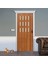 87 x 230 Ceviz Renk Camlı Pvc Akordiyon Katlanır Kapı - Frnakmodel-135 1