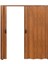 170 x 215 Ceviz Renk Camsız Çift Açılım Pvc Akordiyon Katlanır Kapı - Frnakmodel-150 4