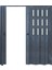 170 x 215 Antrasit Renk Camlı Çift Açılım Pvc Akordiyon Katlanır Kapı - Frnakmodel-152 4