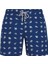 Shikooo Swimwear Lacivert Beyaz Balık Desenli Bağcıklı Şort Mayo 1