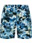 Bonesta Swimwear Shikoo Swimwear Siyah Mavi Çiçek Desenli Bağcıklı Şort Mayo 2