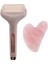 Pembe Kuvars Kalp Gua Sha Masaj Taşı ve Ice Roller Masaj Aleti Doğaltaş 1