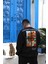 Collection Unisex Bisiklet Yaka Siyah Oversize Baskılı ve Nakışlı Sweatshirt 2