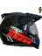 Şerit Tasarımlı Reflektif Kırmızı Motosiklet Kask Sticker Çınar Extreme 1