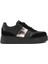 Siyah Deri Ayakkabı Kadın Sneaker 115 20604-1 2