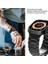 Apple Watch Ultra 49MM Uyumlu Kayış Metal Baklalı Kordon Paslanmaz Çelik Ultra Lüx Kasalı Kordon 2in1 Set Şeffaf Kasa Koruyucu 4