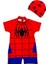 Erkek Çocuk Mini Spiderman Örümcek Adam Tam Vücut Sırt Yarım Fermuar Mayo Yeni Sezon 1