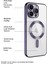 Apple iPhone 14 Mag Safe Özellikli Lens Korumalı Logo Gösteren Şeffaf Luxury Silikon Kılıf - Gümüş 2