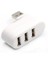 3 Portlu USB 2.0 Hub Döner Kafalı Splitter Hub Adaptör Beyaz 3