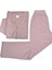 Kadın Pembe Beyaz Puanlı Bambu Uzun Kol Uzun Pantolon Orta Kalın Baharlık Rahat Pijama Takımı 19590 1