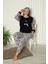 Kadın Cepli Büyük Beden Polar Pijama Takımı 02159 3