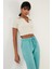 Slim Fit Polo V Yaka Crop Bluz Bayan Bluz 5865035 3