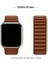 Apple Watch 2/3/4/5/6/7/8/se/ultra 42MM 44MM 45MM 49MM Mıknatıslı Deri Baklalı Kordon 1