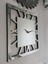 Square Silver Model Gümüş Renk 70 Cm x 70 Cm Dekoratif Aynalı Duvar Saati 6