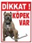 Uyarı ve Yönlendirme Levhaları " Dikkat Köpek Var" 25X35 cm Metal 1