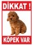 Uyarı ve Yönlendirme Levhaları " Dikkat Köpek Var" 25X35CM Dekota Levha 1